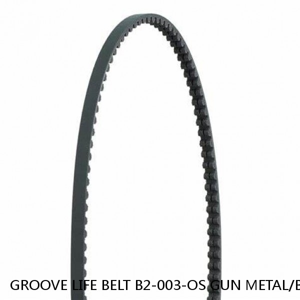 GROOVE LIFE BELT B2-003-OS GUN METAL/BLACK NEW IN A BOX ONE SIZE FITS MOST